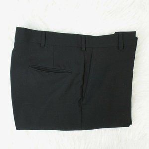 Tailor's Bench Black Wool Pants 36 x 31 Flat Front